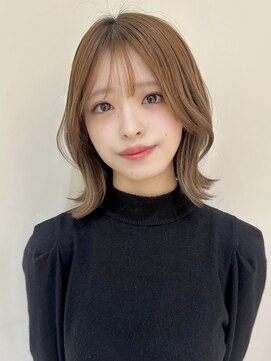 バイオレット 横浜店(Violet) くびれボブシースルーバングミルキーベージュKA-47