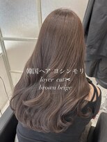 マーシュ 梅田(marshu)&nbsp;吉岡Style/韓国ヘア/ヨシンモリ/layer cut/brown beige