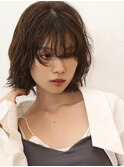 20代30代40代小顔ひし形デジタルパーマ前下がりショートボブ