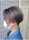 *20代30代40代/シルバーグレイ/ブふんわり2ブロックショート