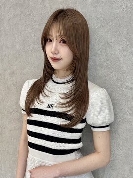 ロンド ロワール 門前仲町(Lond Loire) 韓国レイヤーカット/くびれ巻き/前髪顔周り/セミディ[門前仲町]