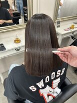 ソワンドゥブレスシエン 堀江店(soin de brace CIEN)&nbsp;韓国前髪顔周りロング×レイヤーグレージュ[堀江/髪質改善]