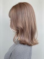 ムード マグ レーベル 南松本(MOOD Mag Label)&nbsp;透明感髪質改善カラー◎シアーベージュ×外ハネ30代40代小顔