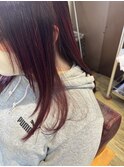 顔まわりレイヤー×ピンクレッド