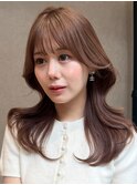 ◇韓国顔周りハイレイヤーカットミディアムレイヤーカット銀座