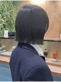 グレーブラウン似合わせカット/ミニボブレイヤー/ダークアッシュ