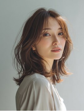 ニア 栄(nia) 栄 髪質改善 美髪 艶髪 透明感セミロング