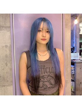 インク 渋谷(INK.) ミルクティーブロンドニュアンスウルフワンホンレイヤー渋谷