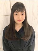シースルーバングで軽やか！　ナチュラルストレート♪