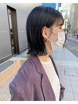 ユール(JUHL)&nbsp;切りっぱなしボブ｜暗髪｜地毛風カラー