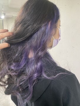 アジールヘア 東上野店(agir hair) インナーカラー ラベンダーカラー フェイスフレーミング【上野】