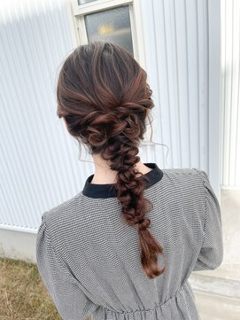 オル(Olu) 【MASAYA】結婚式お呼ばれヘアアレンジ×ルーズ編み込み