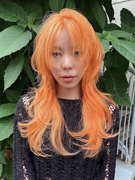 キャロルガーデンズ ボコカ 表参道(Carroll Gardens bococa) ビビットなオレンジ/レイヤーカット/韓国 【azu】表参道