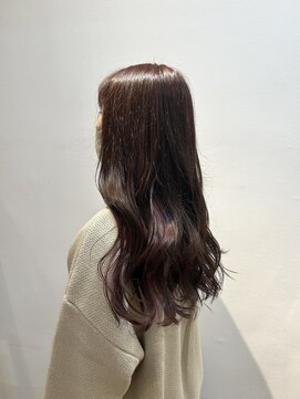 ココチヘアーサロン カシスブラウンカラー/ロング