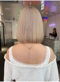 ボブ白髪染め白髪ぼかしブリーチなしダブルカラー下北沢