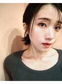 束感まつげでアイメイク強調韓国風メイク
