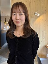 キツネ(KITSUNE)&nbsp;カーキーベージュ / ミディアム / レイヤー