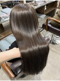 酸性縮毛矯正×透明感たっぷりオリーブグレージュ♪