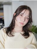◎韓国ヘアー顔周りレイヤーボブミディアムおくれ毛前髪万代新潟