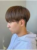 マッシュナチュラルカラーマッシュメンズヘアカラーツーブロック