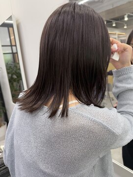 ディジョン(Dijon) 韓国顔まわりレイヤーカットグレージュオリーブベージュブラウン