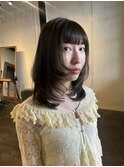 大人美人アッシュオリーブショコラアッシュ韓国風巻きモテ髪