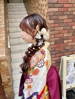 テトラ バイ ネオリーブ 横浜西口店(tetra by neolive)&nbsp;卒業式　袴着付け ヘアセット 編みおろし ゆるふわヘア 横浜★