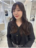 20代30代ロング韓国レイヤー顔周りカット岡山レイヤーカット