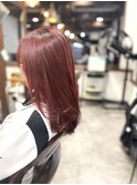 ブリーチなしチェリーレッド