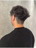 ツイストスパイラルパーマメンズパーマ波巻きパーマツーブロック