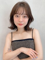 アグノス 青山(Agnos)&nbsp;イメチェン 前髪 ピンクベージュ ブラウン レイヤーカット