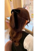 ハーフポニー/シンプルヘア/上品/カジュアルヘア