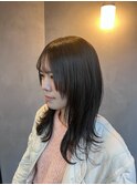 レイヤースタイル　透明感カラー　髪質改善　艶髪　ストレート
