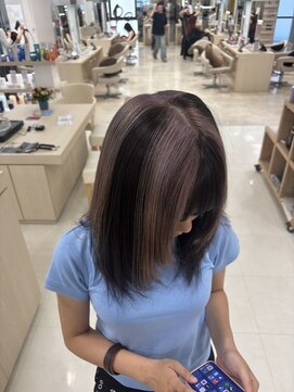 ケンジ 平塚ラスカ店(KENJE) セクションカラー/ダークブルー/デジタルパーマ/平塚駅
