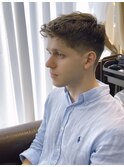 リバースセンターパート刈り上げセンターパートサーフカール