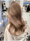 韓国ヘアミルクティーヘーゼルラテモカベージュグレージュカラー