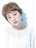 ソワン ドゥ ブレス エルネ 立花店(soin de brace elne)&nbsp;短めワイドバングのくせ毛風ショート