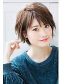 【Rire-リル銀座-】斜めバング×耳かけ爽やかショート