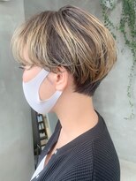 テトヘアー(teto hair) グラデションカラー、ブリーチオンカラー、エッジショート