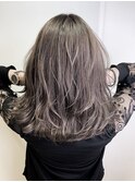 グレージュレイヤーカット_セミウェットウェーブモード_118