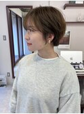 【Look at】20代30代40代カーキベージュアッシュショート