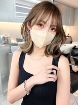 サイン 表参道(SIGN)&nbsp;韓国ヘアーハッシュカットレイヤーカットグレージュブリーチ無し