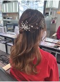 【立川CRES吉岡俊】ヘアアレンジ　ハーフアップ
