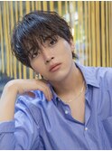 小久保styleフェザーパーマフェザーショートグレーエンドカラー