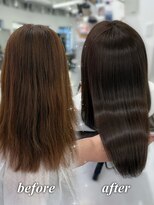 ハピネス 梅田茶屋町店(HAPPINESS)&nbsp;韓国風/レイヤーカット/顔周り/顔まわり/髪質改善/ベージュ