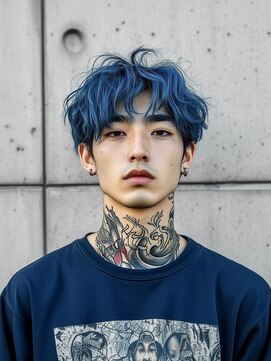 イル(iLe.) ブリーチ/スペインカール/スパイキーショート/ブルーブラック