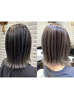 【完全個室】“アディクシーカラー”で透明感と艶を実現♪髪質に合わせたカラー剤でダメージレスが嬉しい☆