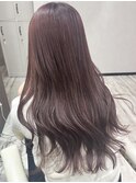 ピンクブラウンイルミナカラーレイヤーカット堺東