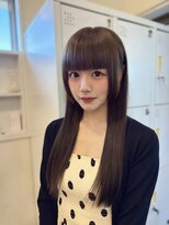 セブンルックス モカ 宇都宮鶴田店(7LOOKS mocha)&nbsp;赤みなしオリーブベージュ／顔まわりカット/前髪