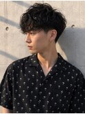 ツーブロック ニュアンスパーマ 刈り上げ マッシュショート 20代